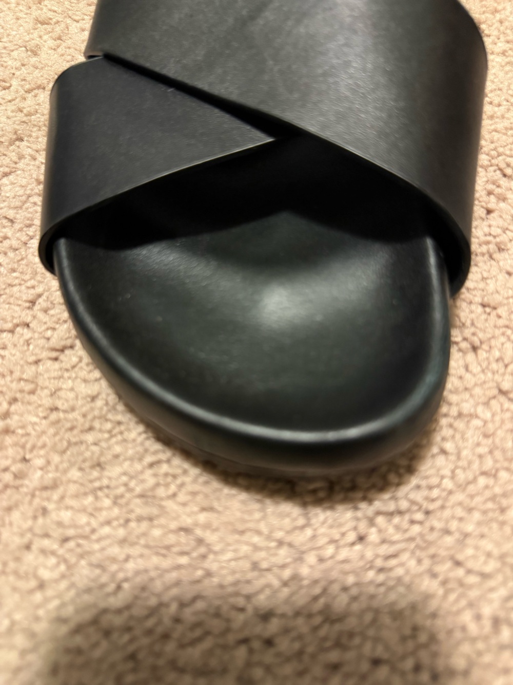 NWOT J.Crew Black Slide Sandals - Sleek Cross Strap Design Never Worn Sz 9 - Picture 7 of 10